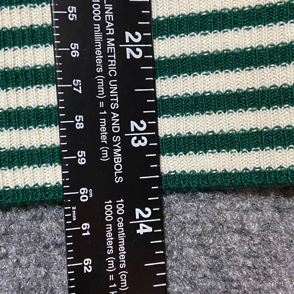 Sag Harbor Petite 3pc Cardigan Striped Top Skirt Set Pine Green Vintage NWT S/M - Picture 12 of 16